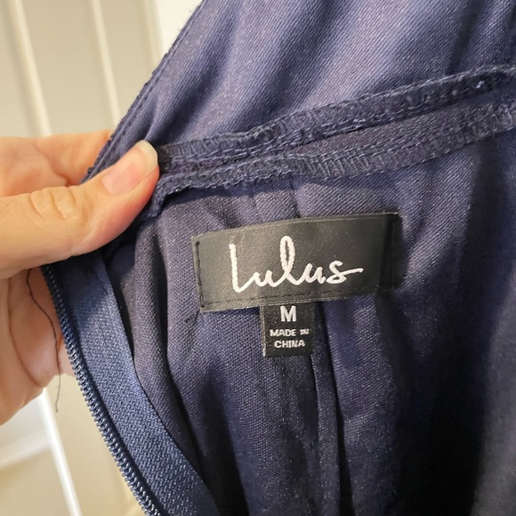 Navy halter lulus dress in medium - Picture 2 of 4